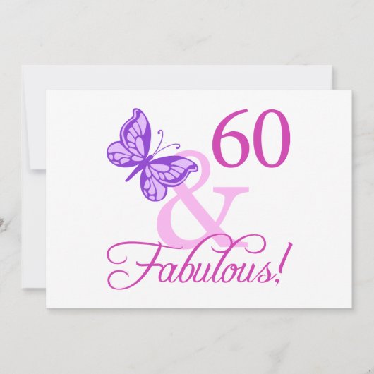 60と素晴らしい誕生日ギフト（プラム） カード (正面)