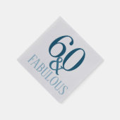 60と素晴らしい誕生日パーティー スタンダードカクテルナプキン (角)