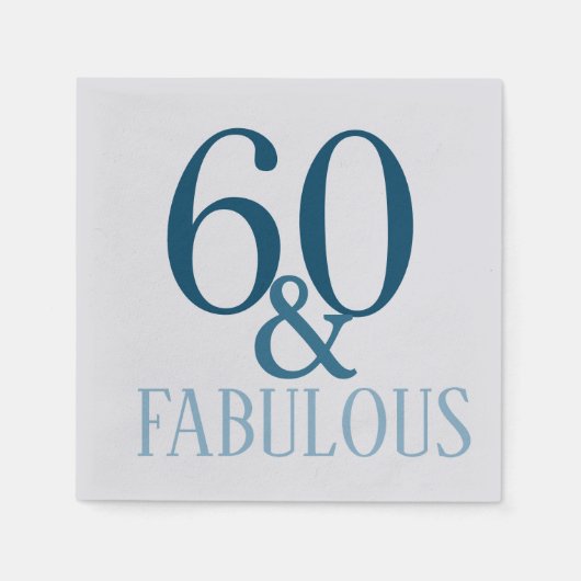 60と素晴らしい誕生日パーティー スタンダードカクテルナプキン (正面)