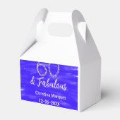 60と素晴らしい誕生日ブルーシルバー追加の日付 フェイバーボックス (裏面サイド)