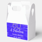 60と素晴らしい誕生日ブルーシルバー追加の日付 フェイバーボックス (オープン)