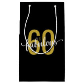 60と素晴らしい誕生日 スモールペーパーバッグ (正面)