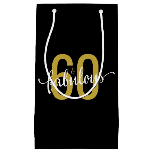 60と素晴らしい誕生日 スモールペーパーバッグ (正面)