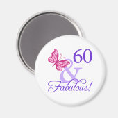 60と素晴らしい誕生日 マグネット (正面/裏面)