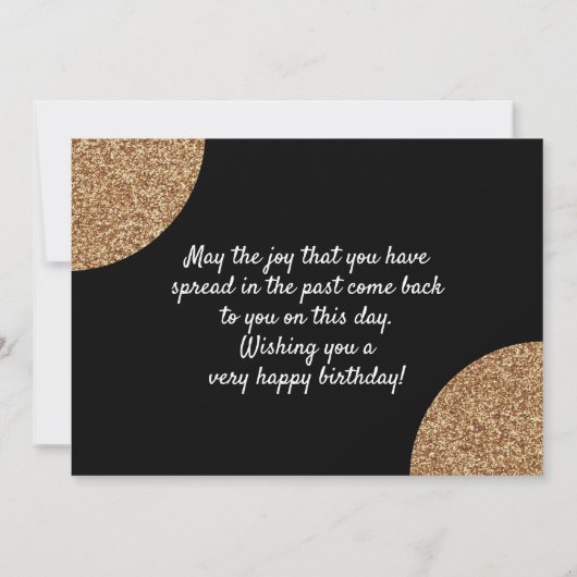 60と素晴らしい金ゴールドグリッター2写真60誕生日 カード (裏面)