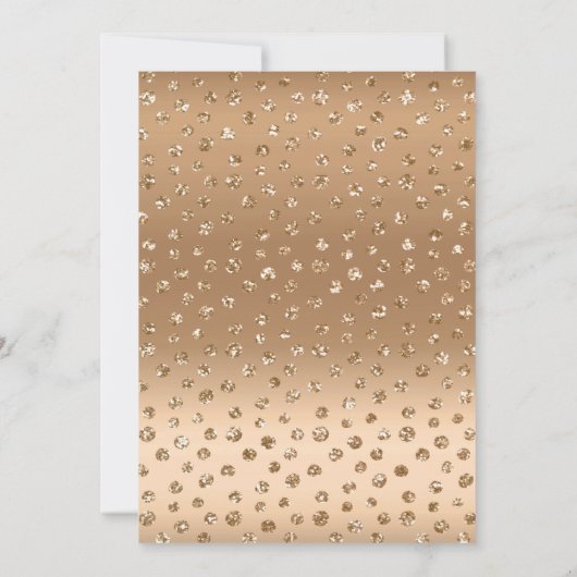 60と素晴らしい金ゴールドブラック赤面ピンク誕生日 招待状 (裏面)