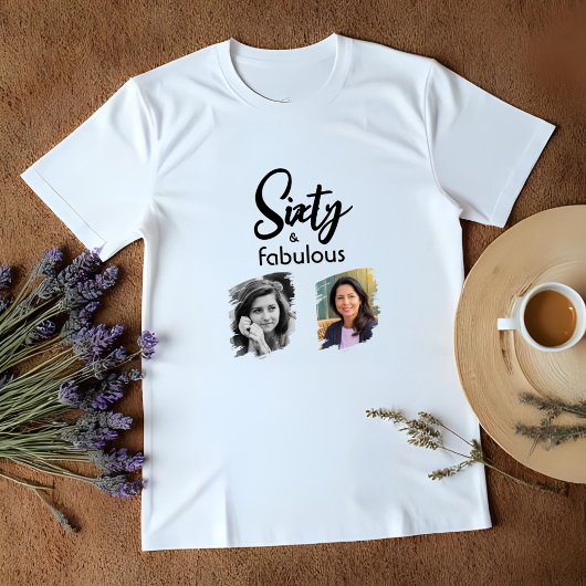 60と素晴らしい2の写真60誕生日 Tシャツ