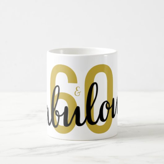 60と素晴らしい60番目の誕生日ギフト コーヒーマグカップ (中央)