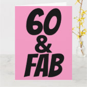 60と素晴らしい60番目の誕生日グリーティングカード カード (黄色い花)