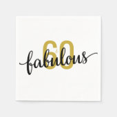 60と素晴らしい60誕生日 スタンダードカクテルナプキン (正面)