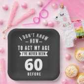 60と素晴らしい/ハッピー60誕生日 ペーパープレート (パーティー)