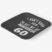 60と素晴らしい/ハッピー60誕生日 ペーパープレート (傾斜あり)