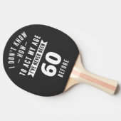 60と素晴らしい/ハッピー60誕生日 卓球ラケット (横)