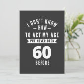 60と素晴らしい/ハッピー60誕生日 招待状 (スタンド正面)