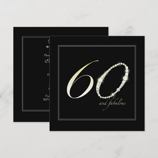 60と素晴らしい 招待状 (正面/裏面)