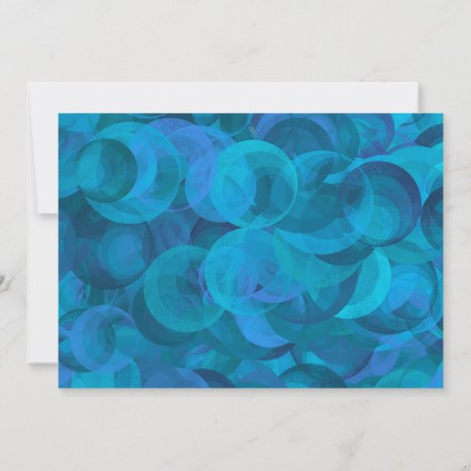 60とSassy海ブルーティール(緑がかった色)名写真誕生日 招待状 (裏面)