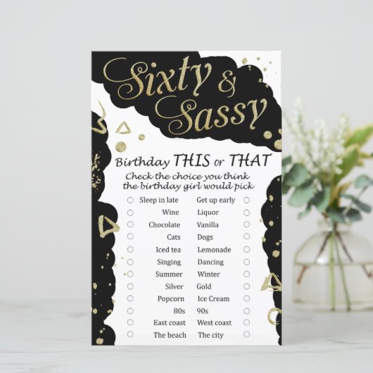 60とSassy誕生日このゲームまたはそのゲーム (スタンド正面)