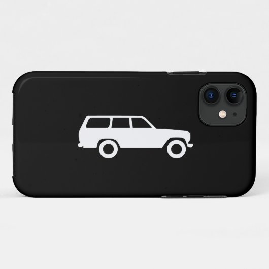 60のシリーズトヨタの土地の巡洋艦の電話箱-黒 Case-Mate iPhoneケース (裏面(横))