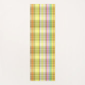 60のレトロカラフルプライド黄色ピンクミントオレンジ ヨガマット (正面)