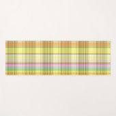 60のレトロカラフルプライド黄色ピンクミントオレンジ ヨガマット (正面(横))