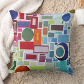 60のレトロディスコのカラーチャートのコラージュ抽象芸術 クッション (ブランケット)