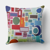 60のレトロディスコのカラーチャートのコラージュ抽象芸術 クッション (裏面)