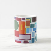 60のレトロディスコ色チャートCollage teaまたは コーヒーマグカップ (中央)