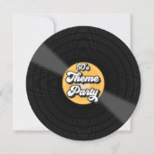 60のヴィンテージ記録型レトロパーティー 招待状 (正面)