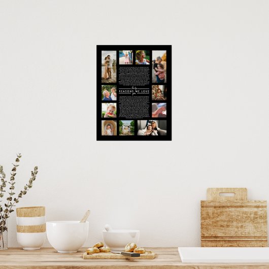 60の理由で愛してる 誕生日ギフト彼用 ポスター (キッチン)