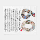 60の理由60th誕生日コラージュ フリースブランケット (正面(横))