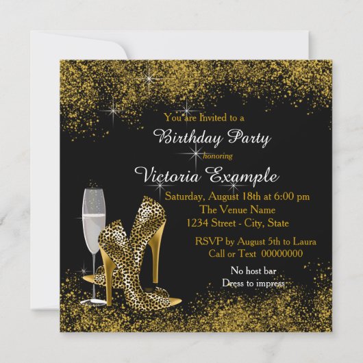 60の誕生日パーティーへの参加 招待状 (裏面)