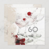 60の誕生祝いのパーティーの専攻学生はカスタマイズ 招待状 (正面/裏面)