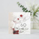 60の誕生祝いのパーティーの専攻学生はカスタマイズ 招待状 (スタンド正面)