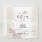 60の誕生祝いのパーティーの専攻学生はカスタマイズ 招待状 (裏面)