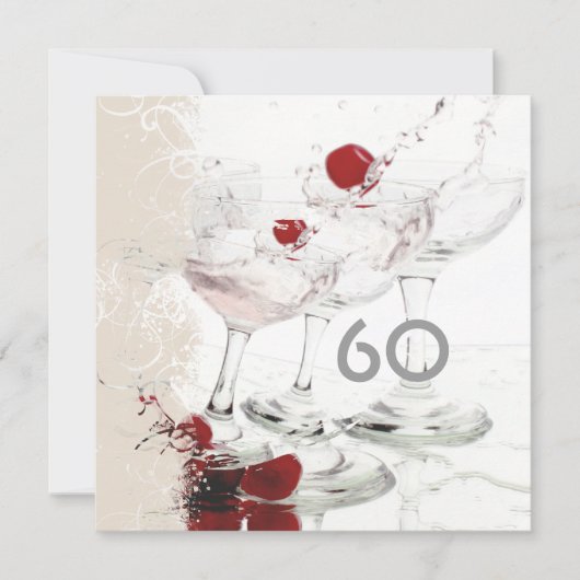 60の誕生祝いのパーティーの専攻学生はカスタマイズ 招待状 (正面)