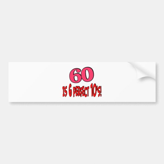 60はです6完全な1910年代(ピンク) バンパーステッカー (正面)