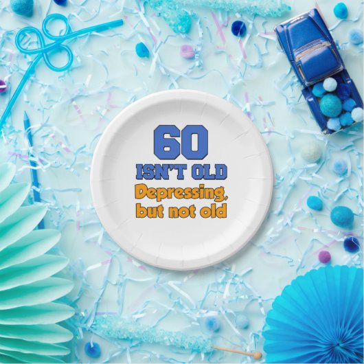 60は古くはないが、暗い古い紙プレート ペーパープレート (パーティー)