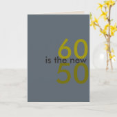 60は新しい50は、ホー光線の誕生日カードのためのカード カード (黄色い花)