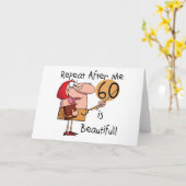 60は美しいTシャツおよびギフトです カード (黄色い花)