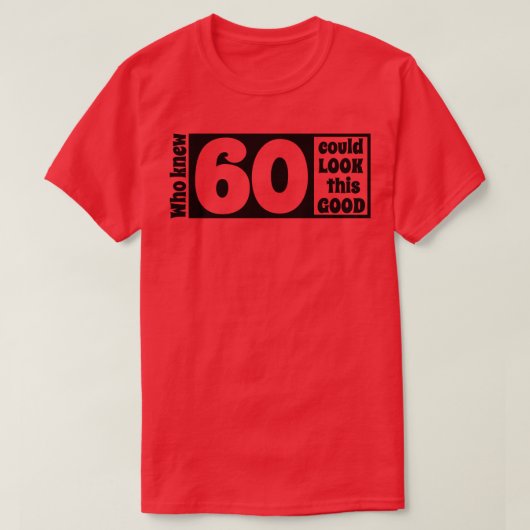 60は良く見える Tシャツ (デザイン正面)