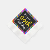 60よくはしゃぐ誕生日紙ナプキンス 縁ありカクテルナプキン (角)