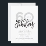 60を良いタイポグラフィの誕生日に見モダンえる<br><div class="desc">60を見て、60と素晴らしいモダンタイポグラフィ誕生日の招待。モダンスクリプト文字トレンドタイポグラフィデザイン。コレクションの一部。色は可能でカスタマイズす。</div>