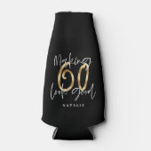 60を良く見せる金ゴールド誕生日パーティー ボトルクーラー (正面)