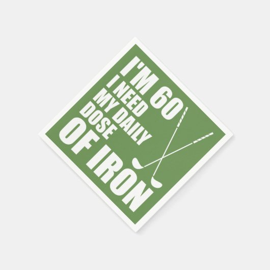 60アイアンゴルファーの毎日のパーティーナプキン スタンダードカクテルナプキン (角)