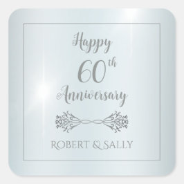 60エレガント周年記念結婚パーティーのお願い スクエアシール