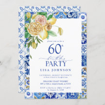 60エレガント地中海のthバースデーパーティーレモン