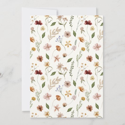 60エレガント番目のフローラ誕生日 招待状 (裏面)