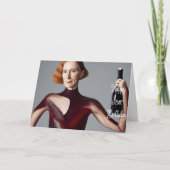 60エレガント番目の誕生日のワインカード カード (正面)