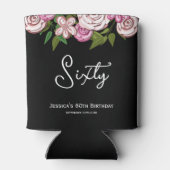 60エレガント番目の誕生日バラフローラ 缶クーラー (裏面)