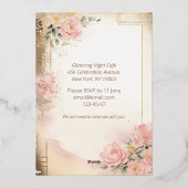 60エレガント番目の誕生日フォイル招待状 箔招待状 (裏面)